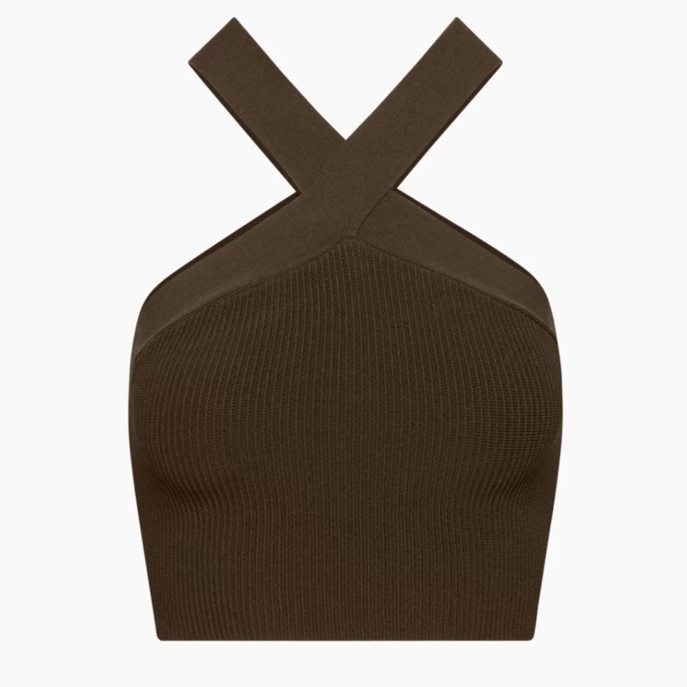Aritzia Babaton Sculpt Knit Cross Cropped Tank